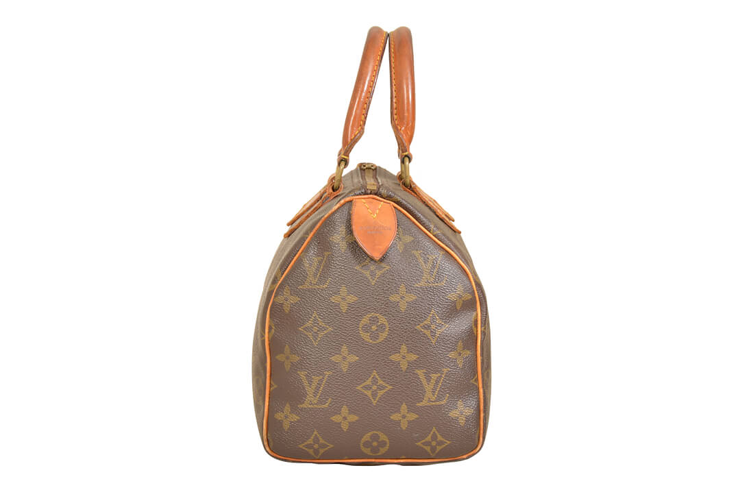 Authentic Louis Vuitton Speedy 25 in Monogram Canvas and Vachetta Leat –  Bluegrass Bling