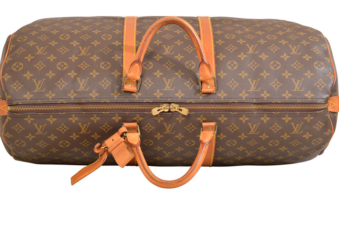 Keepall cloth travel bag Louis Vuitton Navy in Cloth - 22135061